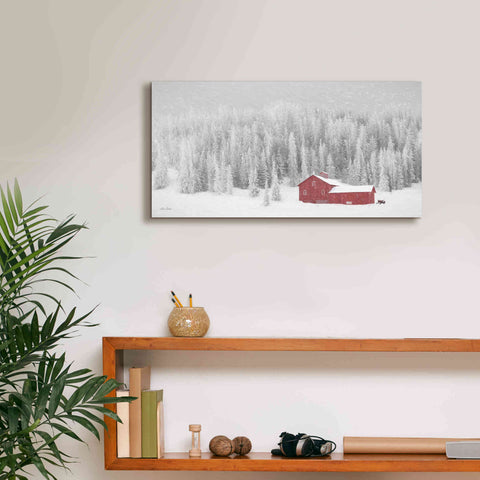 Image of 'Old Wyoming Barn' by Lori Deiter, Canvas Wall Art,24 x 12
