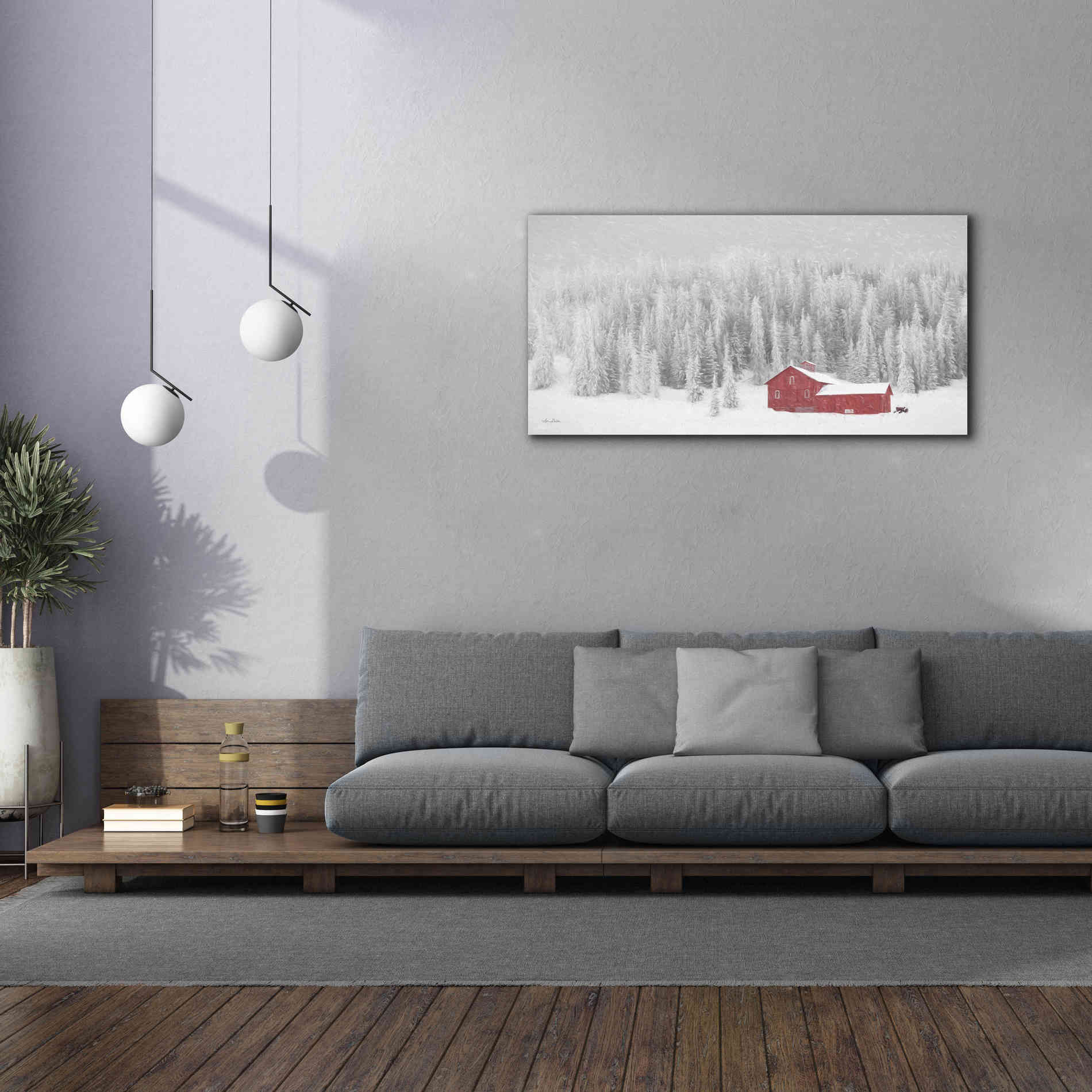'Old Wyoming Barn' by Lori Deiter, Canvas Wall Art,60 x 30