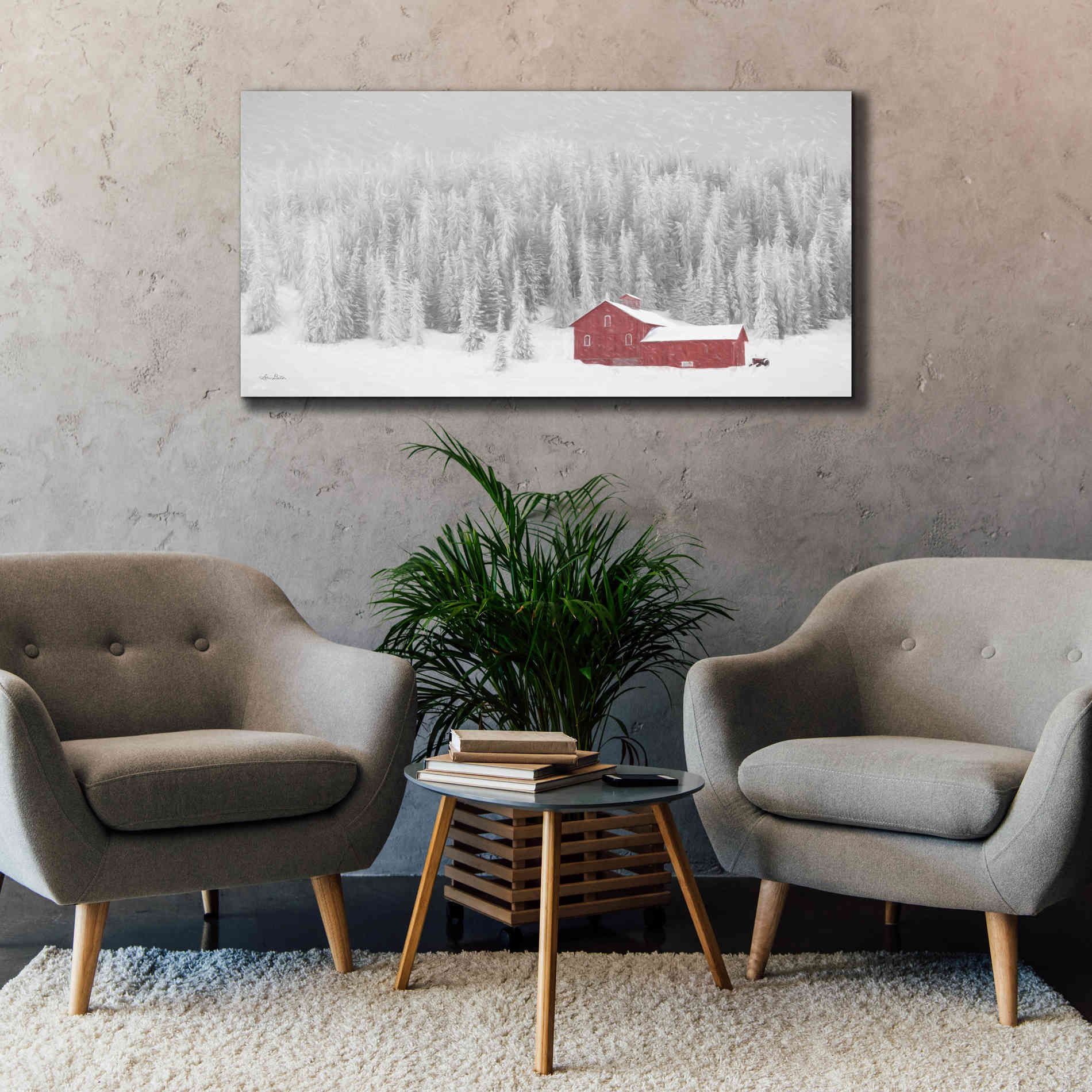'Old Wyoming Barn' by Lori Deiter, Canvas Wall Art,60 x 30