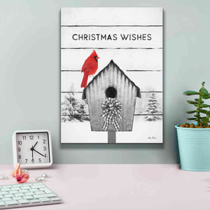 'Christmas Birdhouse' by Lori Deiter, Canvas Wall Art,12 x 16