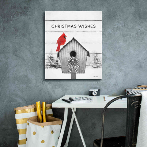 Image of 'Christmas Birdhouse' by Lori Deiter, Canvas Wall Art,20 x 24
