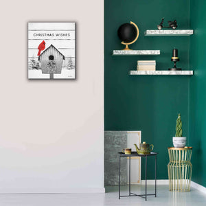 'Christmas Birdhouse' by Lori Deiter, Canvas Wall Art,20 x 24