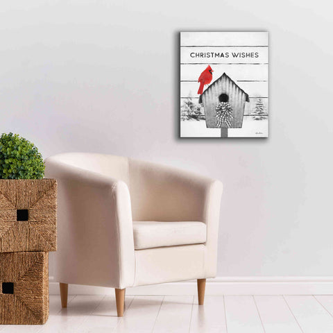 Image of 'Christmas Birdhouse' by Lori Deiter, Canvas Wall Art,20 x 24