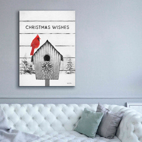 Image of 'Christmas Birdhouse' by Lori Deiter, Canvas Wall Art,40 x 54