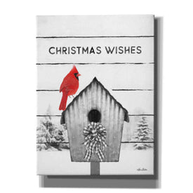 'Christmas Birdhouse' by Lori Deiter, Canvas Wall Art