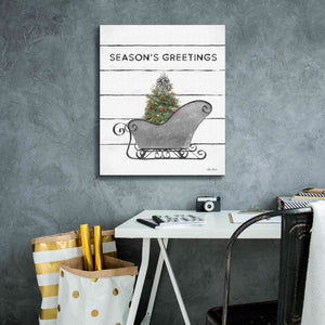 'Christmas Sled with Tree' by Lori Deiter, Canvas Wall Art,20 x 24