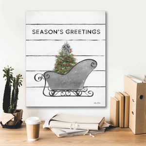 'Christmas Sled with Tree' by Lori Deiter, Canvas Wall Art,20 x 24