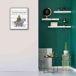'Christmas Sled with Tree' by Lori Deiter, Canvas Wall Art,20 x 24