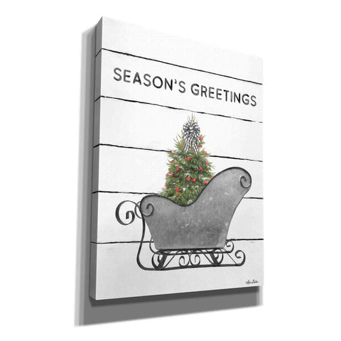 Image of 'Christmas Sled with Tree' by Lori Deiter, Canvas Wall Art