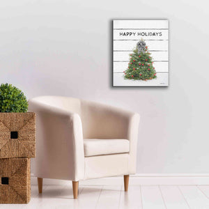 'Christmas Tree on Wood' by Lori Deiter, Canvas Wall Art,20 x 24