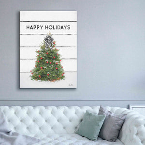 'Christmas Tree on Wood' by Lori Deiter, Canvas Wall Art,40 x 54