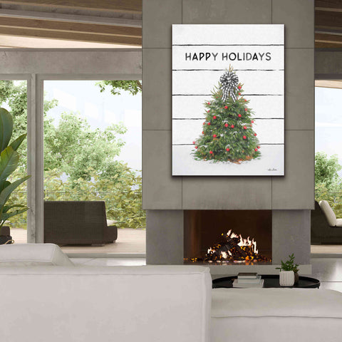 Image of 'Christmas Tree on Wood' by Lori Deiter, Canvas Wall Art,40 x 54