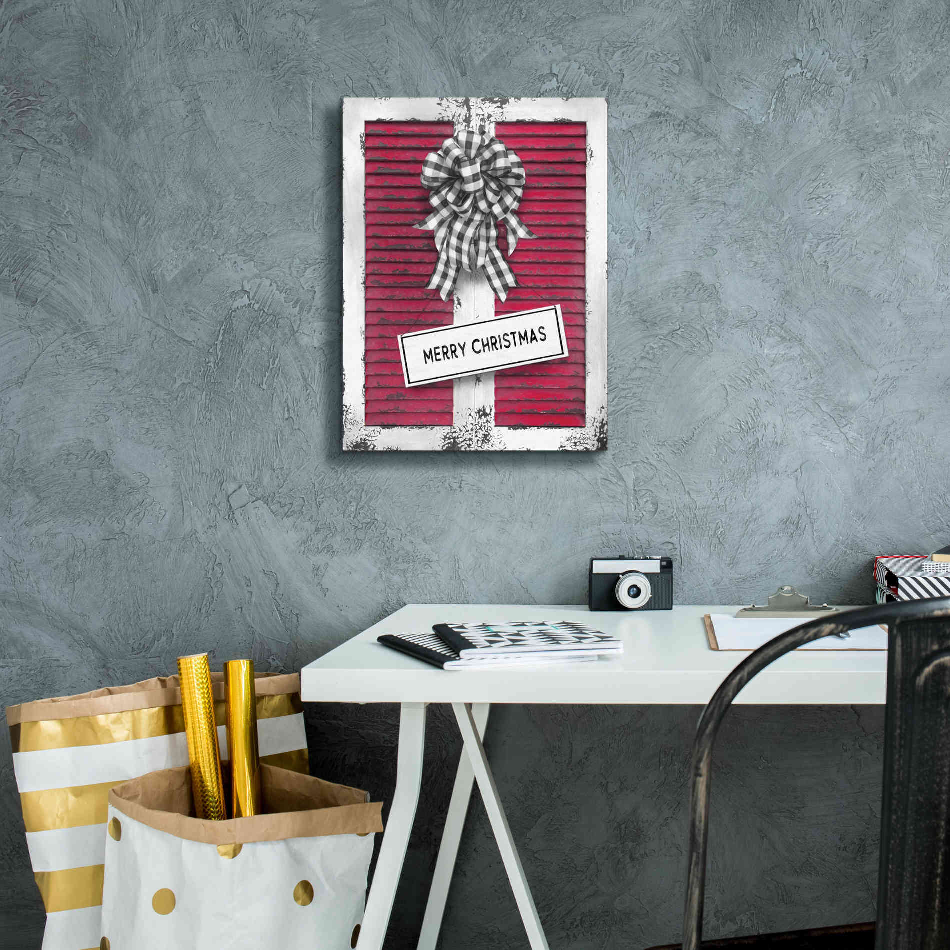'Christmas Shutters Merry Christmas' by Lori Deiter, Canvas Wall Art,12 x 16