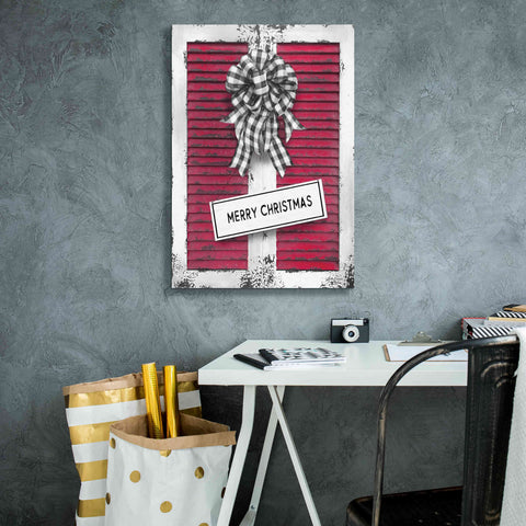 Image of 'Christmas Shutters Merry Christmas' by Lori Deiter, Canvas Wall Art,18 x 26