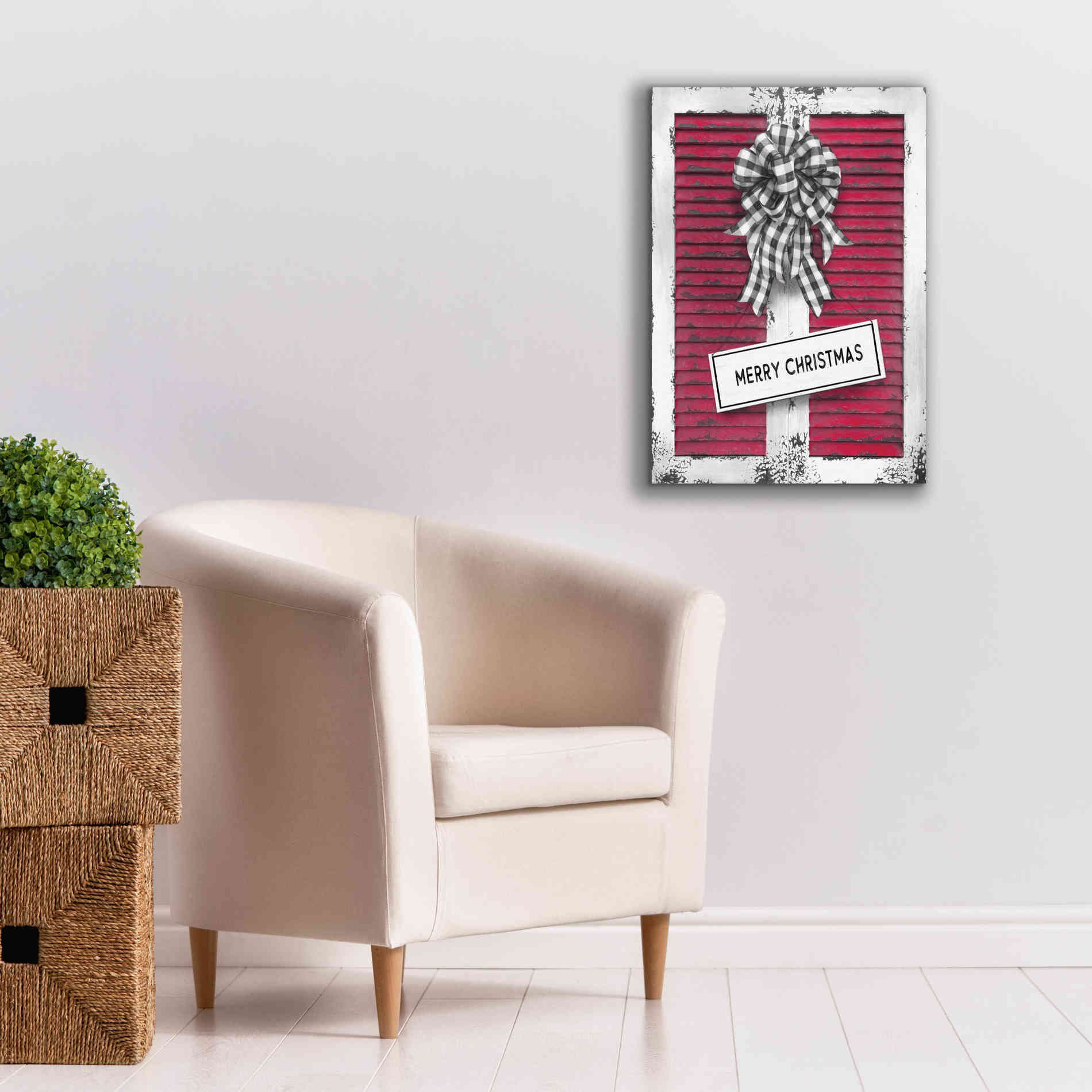 'Christmas Shutters Merry Christmas' by Lori Deiter, Canvas Wall Art,18 x 26