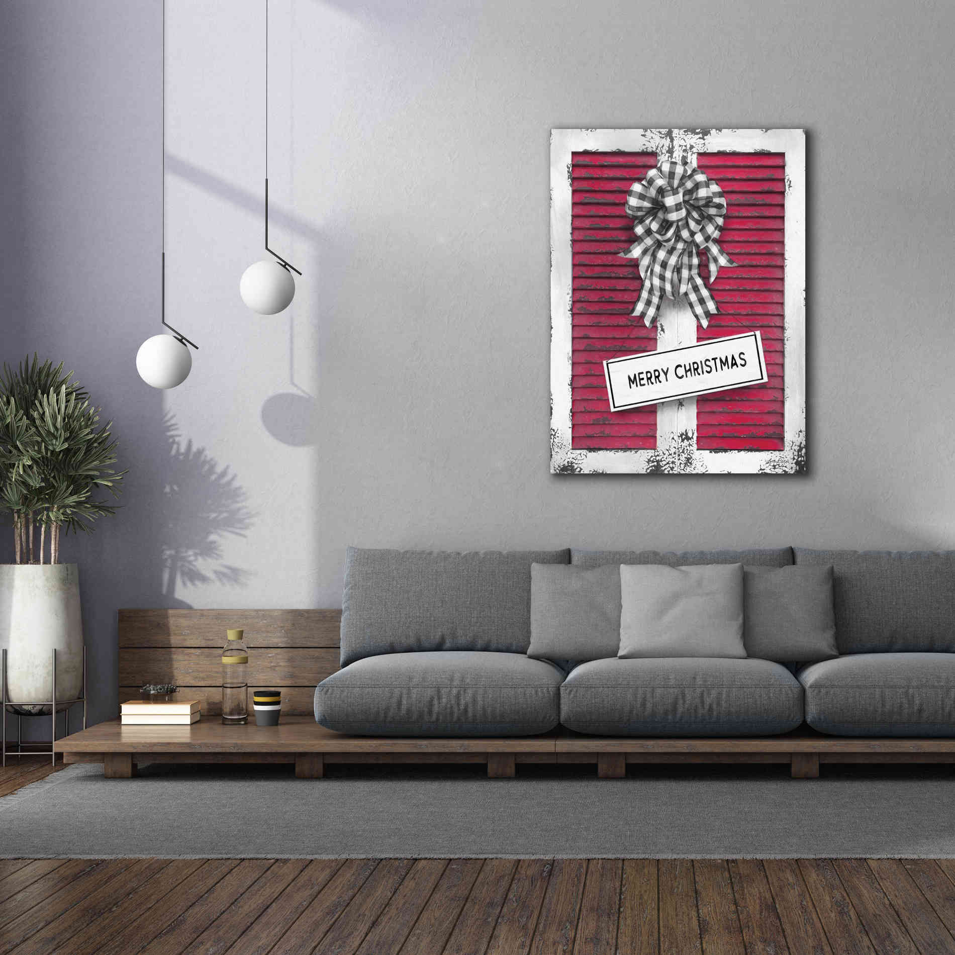 'Christmas Shutters Merry Christmas' by Lori Deiter, Canvas Wall Art,40 x 54