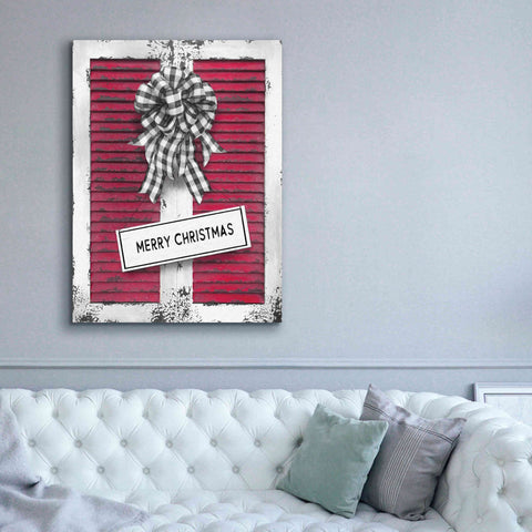 Image of 'Christmas Shutters Merry Christmas' by Lori Deiter, Canvas Wall Art,40 x 54