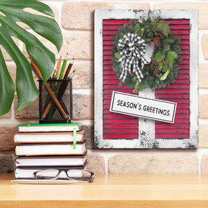 'Christmas Shutters with Wreath I' by Lori Deiter, Canvas Wall Art,12 x 16