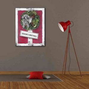 'Christmas Shutters with Wreath I' by Lori Deiter, Canvas Wall Art,26 x 34