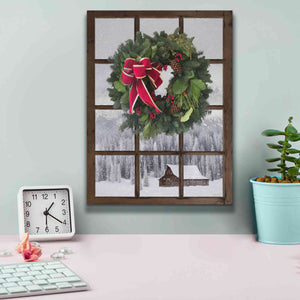 'Teton Christmas Window' by Lori Deiter, Canvas Wall Art,12 x 16