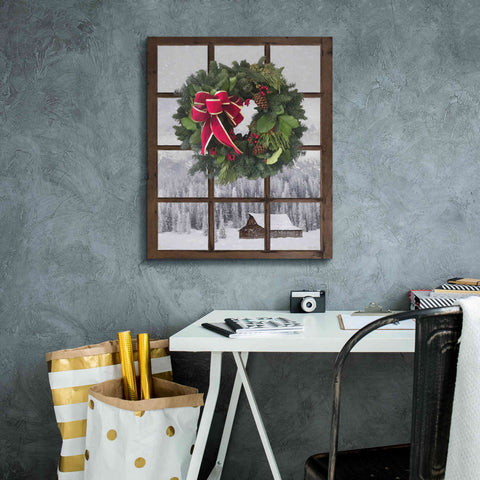 Image of 'Teton Christmas Window' by Lori Deiter, Canvas Wall Art,20 x 24