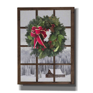 'Teton Christmas Window' by Lori Deiter, Canvas Wall Art