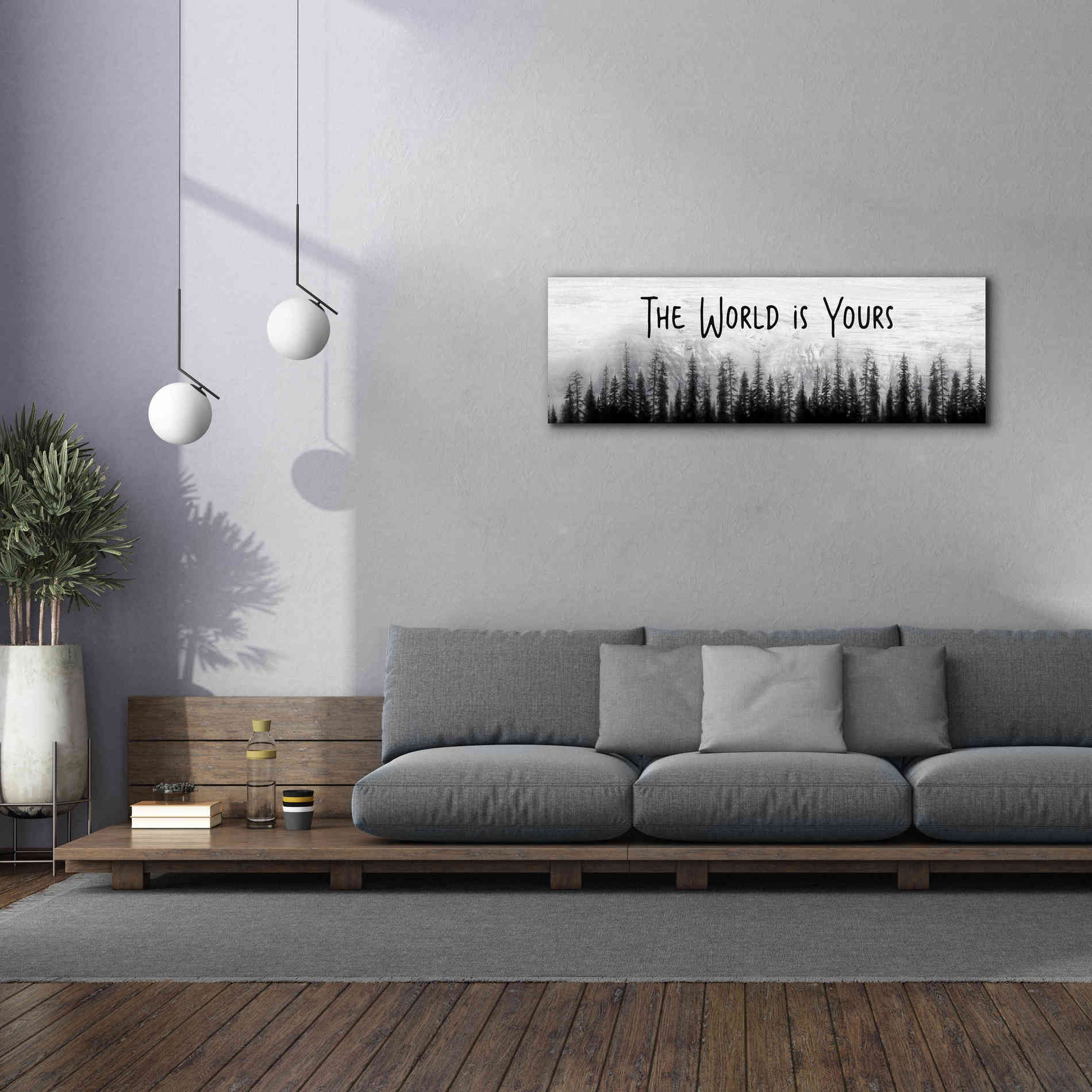 'The World is Yours' by Lori Deiter, Canvas Wall Art,60 x 20