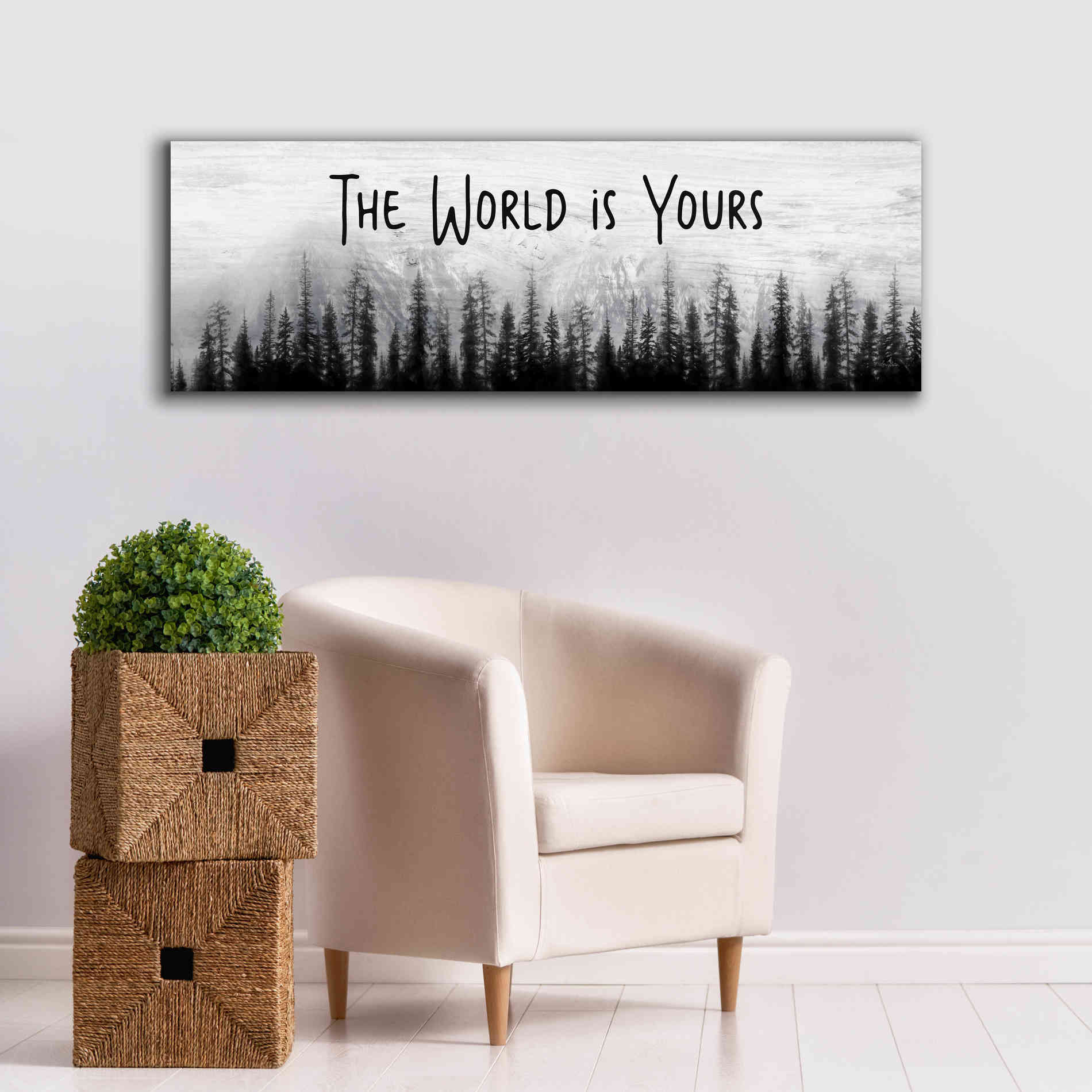 'The World is Yours' by Lori Deiter, Canvas Wall Art,60 x 20