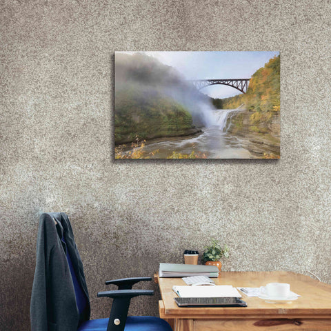 Image of 'Letchworth Upper Falls' by Lori Deiter, Canvas Wall Art,40 x 26