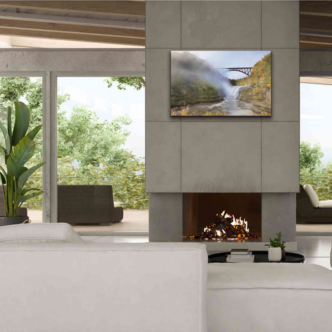 Image of 'Letchworth Upper Falls' by Lori Deiter, Canvas Wall Art,40 x 26