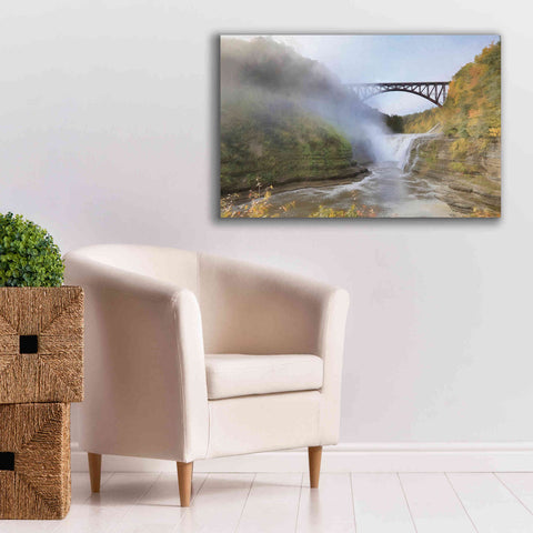 Image of 'Letchworth Upper Falls' by Lori Deiter, Canvas Wall Art,40 x 26