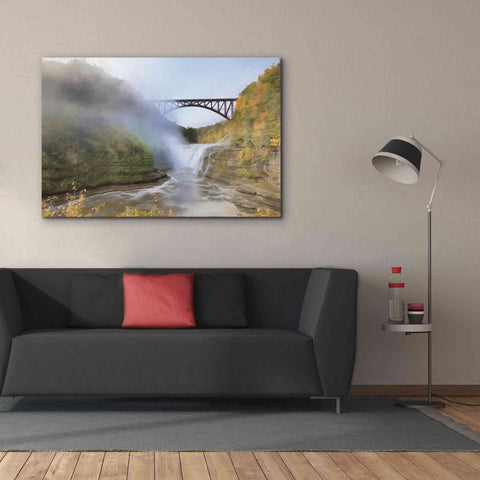 Image of 'Letchworth Upper Falls' by Lori Deiter, Canvas Wall Art,60 x 40