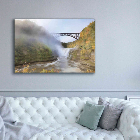 Image of 'Letchworth Upper Falls' by Lori Deiter, Canvas Wall Art,60 x 40