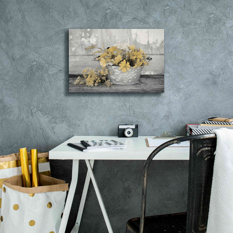 Image of 'Gold Wildflowers I' by Lori Deiter, Canvas Wall Art,18 x 12