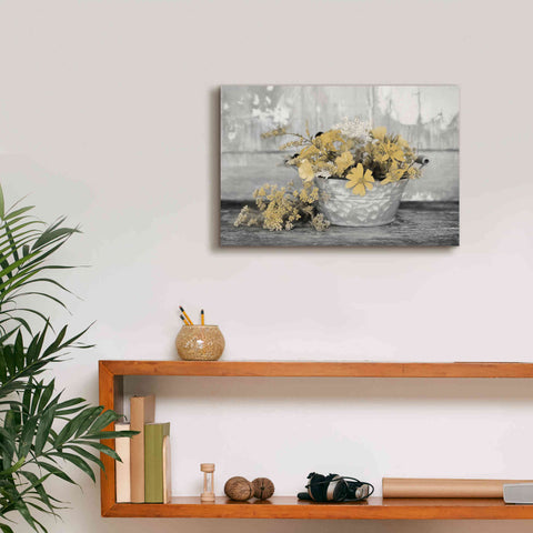 Image of 'Gold Wildflowers I' by Lori Deiter, Canvas Wall Art,18 x 12