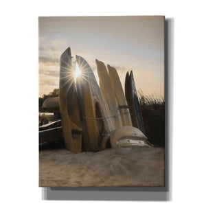 'Beach Kayaks' by Lori Deiter, Canvas Wall Art
