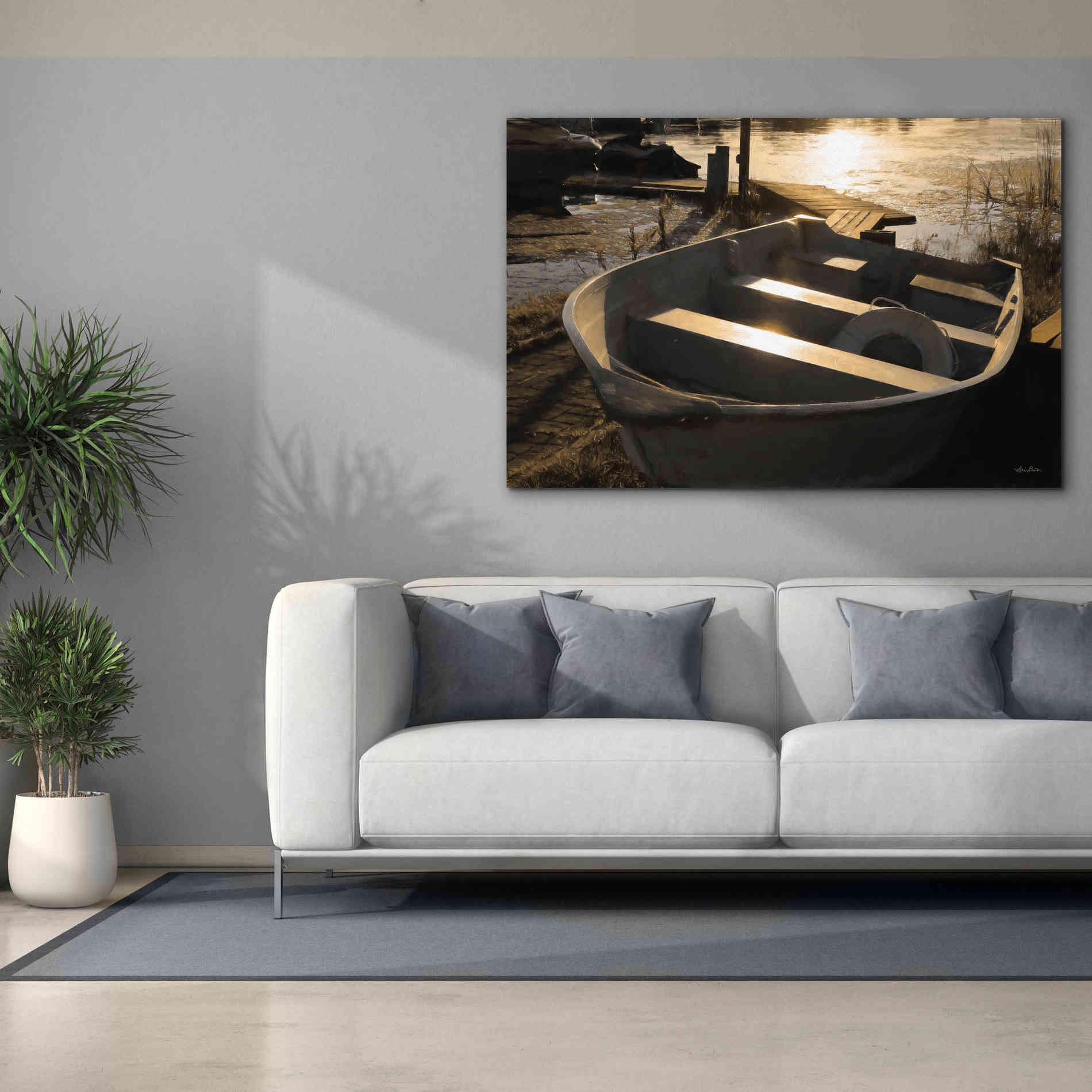 'Docked' by Lori Deiter, Canvas Wall Art,60 x 40