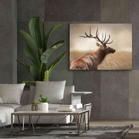 Image of 'Elk in the Grass' by Lori Deiter, Canvas Wall Art,54 x 40