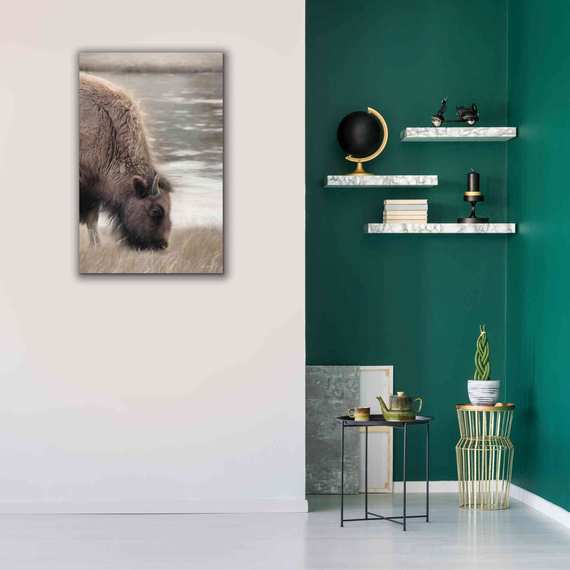 'Yellowstone Buffalo' by Lori Deiter, Canvas Wall Art,26 x 40