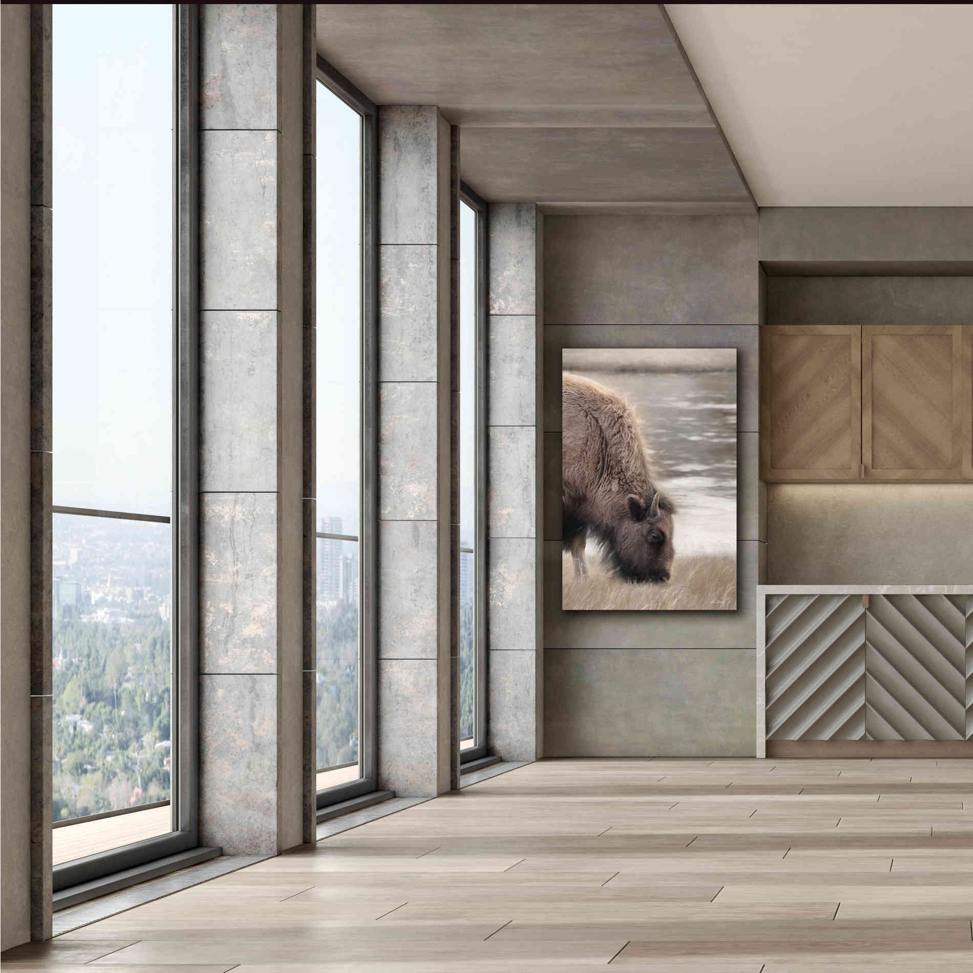 'Yellowstone Buffalo' by Lori Deiter, Canvas Wall Art,40 x 60