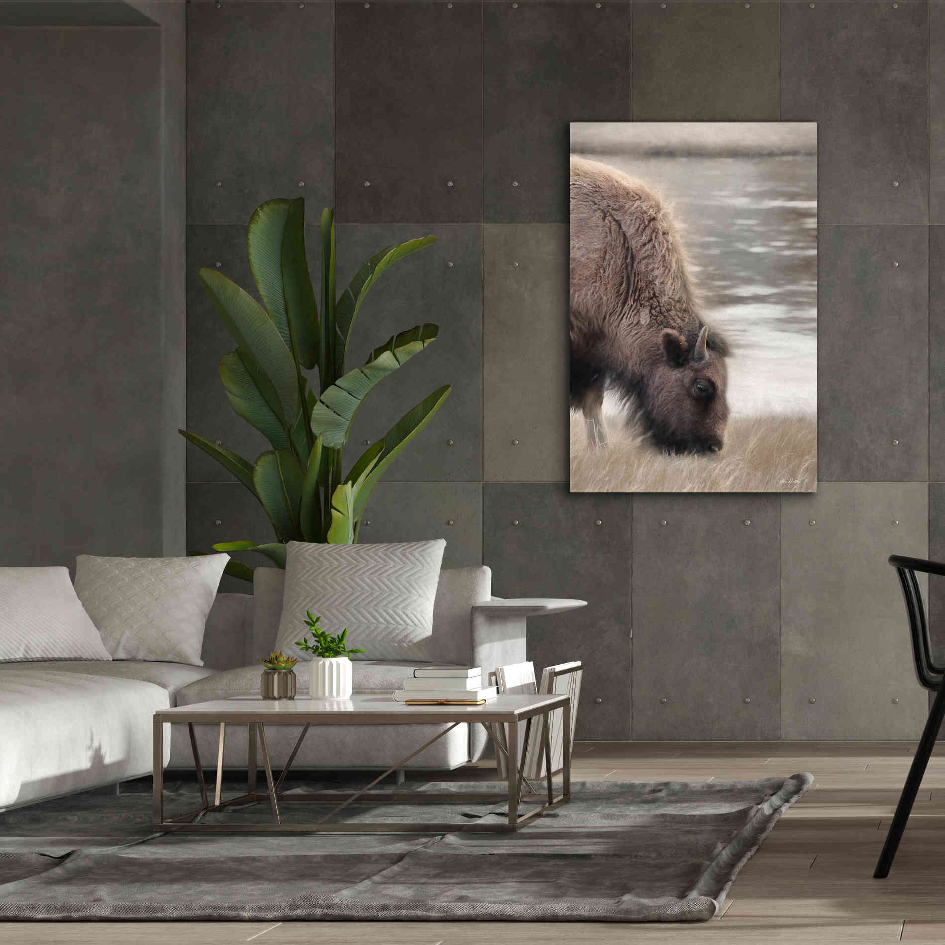 'Yellowstone Buffalo' by Lori Deiter, Canvas Wall Art,40 x 60