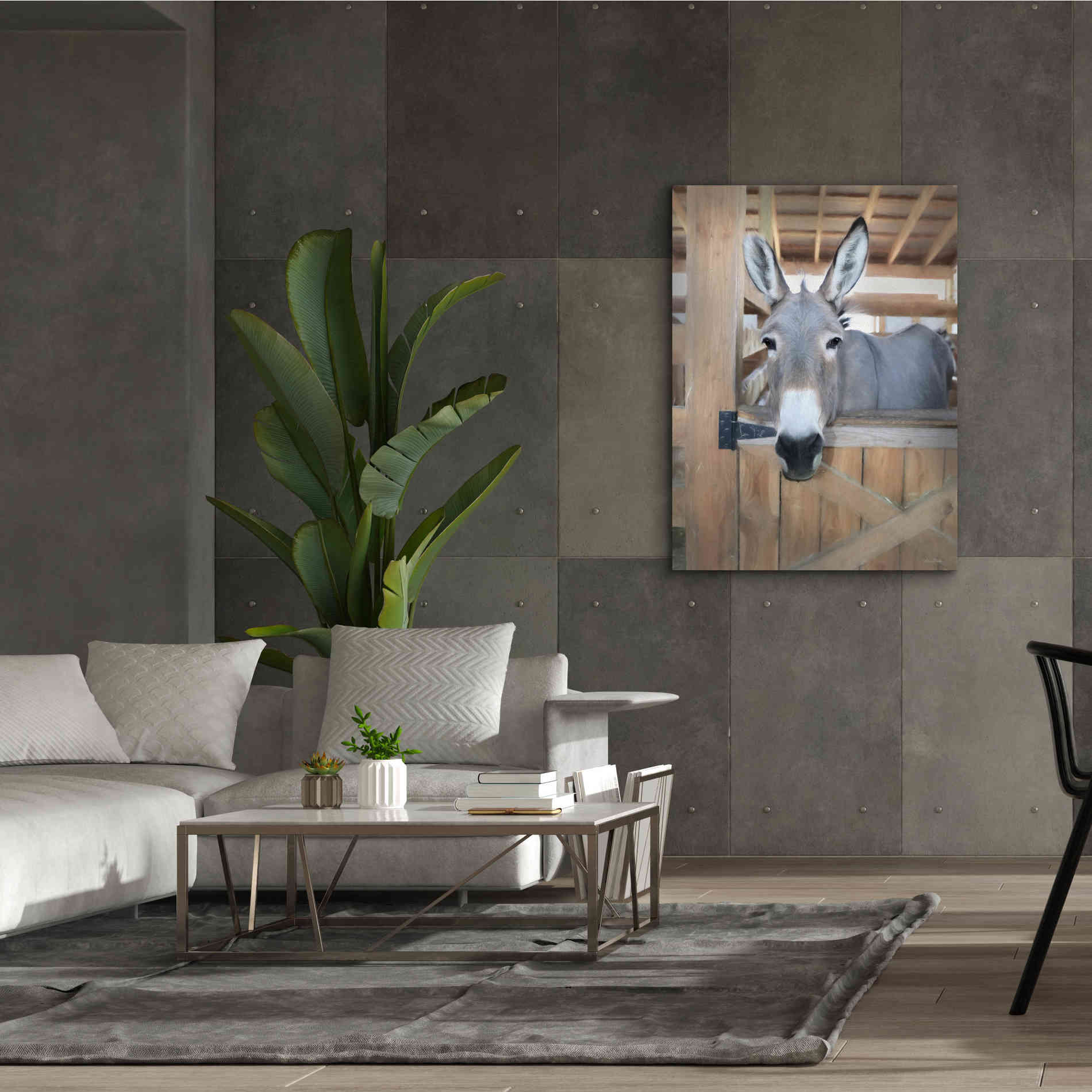 'Curious Donkey' by Lori Deiter, Canvas Wall Art,40 x 54