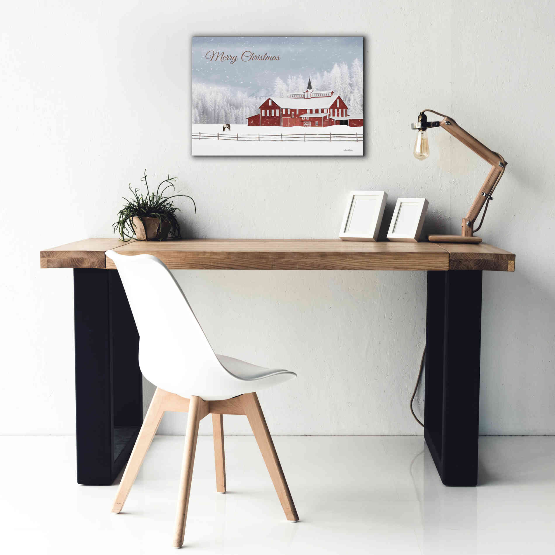 'Lava Mt. Horse Farm' by Lori Deiter, Canvas Wall Art,26 x 18