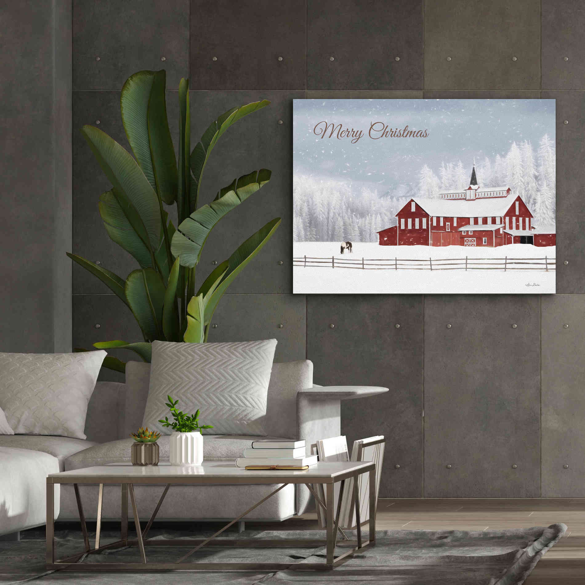 'Lava Mt. Horse Farm' by Lori Deiter, Canvas Wall Art,54 x 40