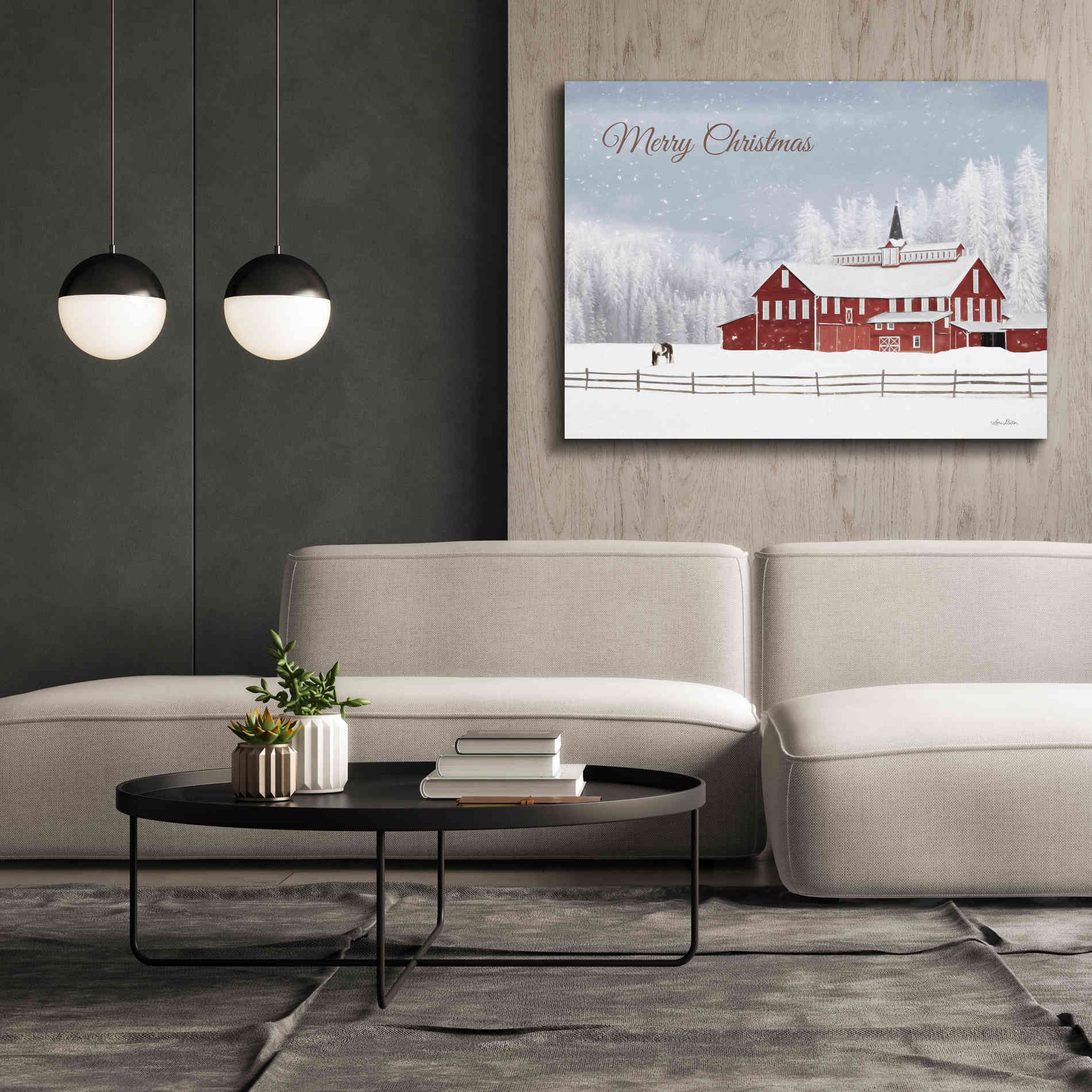 'Lava Mt. Horse Farm' by Lori Deiter, Canvas Wall Art,54 x 40