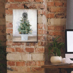 'Buffalo Plaid Mini Tree' by Lori Deiter, Canvas Wall Art,12 x 16