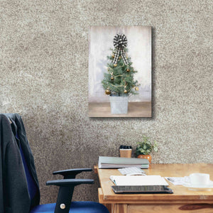 'Buffalo Plaid Mini Tree' by Lori Deiter, Canvas Wall Art,18 x 26