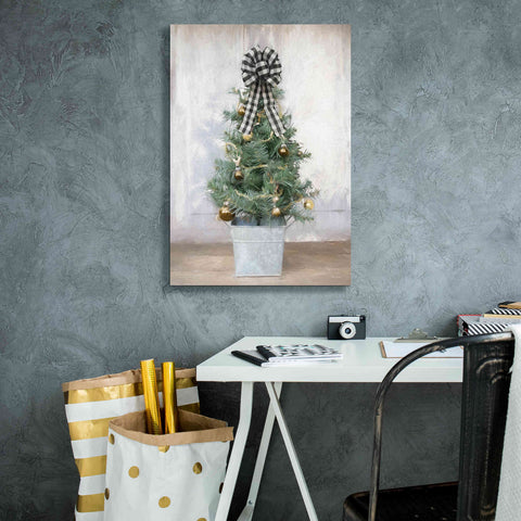 Image of 'Buffalo Plaid Mini Tree' by Lori Deiter, Canvas Wall Art,18 x 26