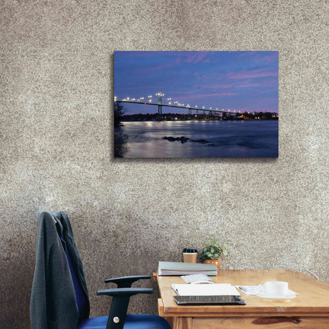 Image of 'Bridge at Night' by Lori Deiter, Canvas Wall Art,40 x 26