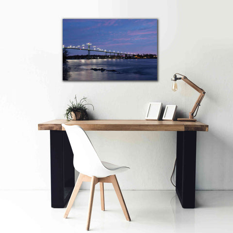 Image of 'Bridge at Night' by Lori Deiter, Canvas Wall Art,40 x 26